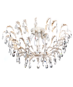 LAMPADARIO 6 LUCI ONLI "CESTA" AVORIO E14
